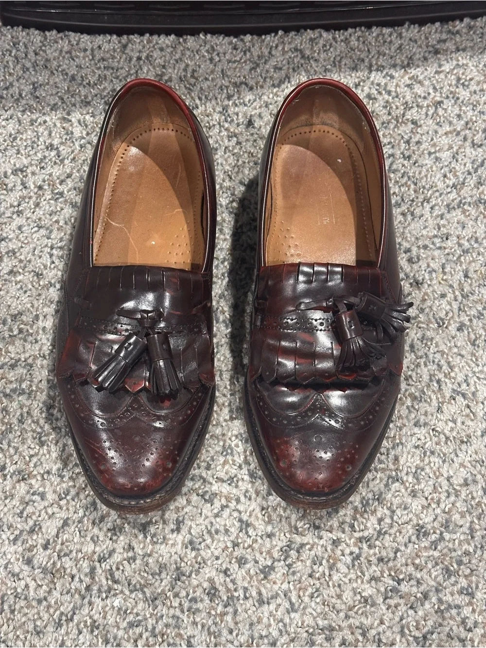 Johnston & Murphy Men's Burgundy Tassel Loafers